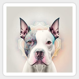 A Fractal Design of An American Boston Bull Terrier Sticker